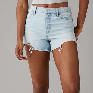AE Strigid Super High-Waisted Relaxed Ripped Denim Short